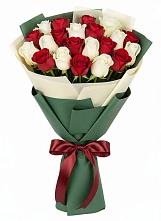 Букет Микс из красных и белых роз #REPLACE_PRED# Нижней Пойме