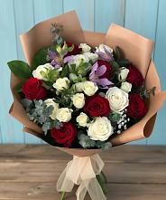 Букет цветов из:  Розы и Альстромерии в Нижней Пойме
