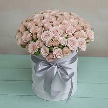 Цветочная композиция из Розы в шляпной коробке #REPLACE_PRED# Нижней Пойме