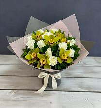 Букет цветов из:  Орхидеи и Розы в Нижней Пойме