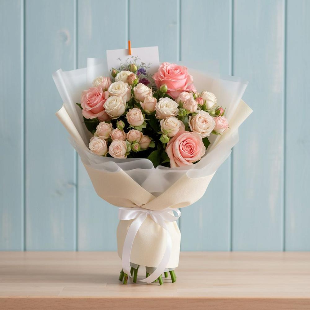 Букет цветов из: Розы в Нижней Пойме