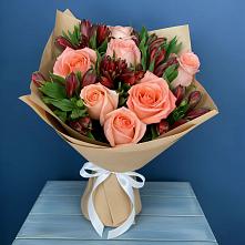 Букет цветов из:  Розы и Альстромерии #REPLACE_PRED# Нижней Пойме