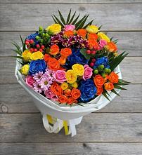 Букет цветов из:  Розы и Хризантемы в Нижней Пойме