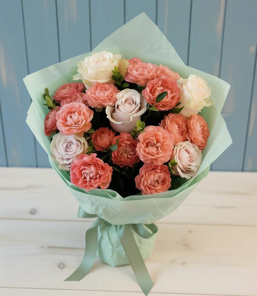 Букет цветов из: Розы в Нижней Пойме