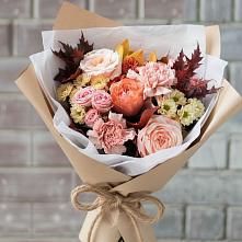Букет цветов из:  Гвоздики, Хризантемы и Розы в Нижней Пойме