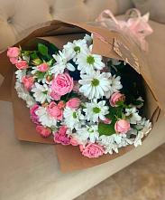 Букет цветов из:  Розы и Хризантемы #REPLACE_PRED# Нижней Пойме