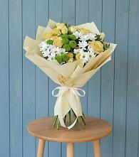 Букет цветов из:  Хризантемы и Розы в Нижней Пойме