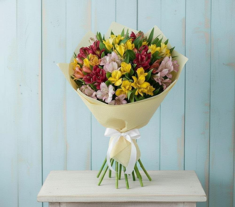 Букет цветов из: Альстромерии в Нижней Пойме