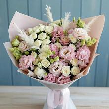 Букет цветов из:  Альстромерии и Розы в Нижней Пойме