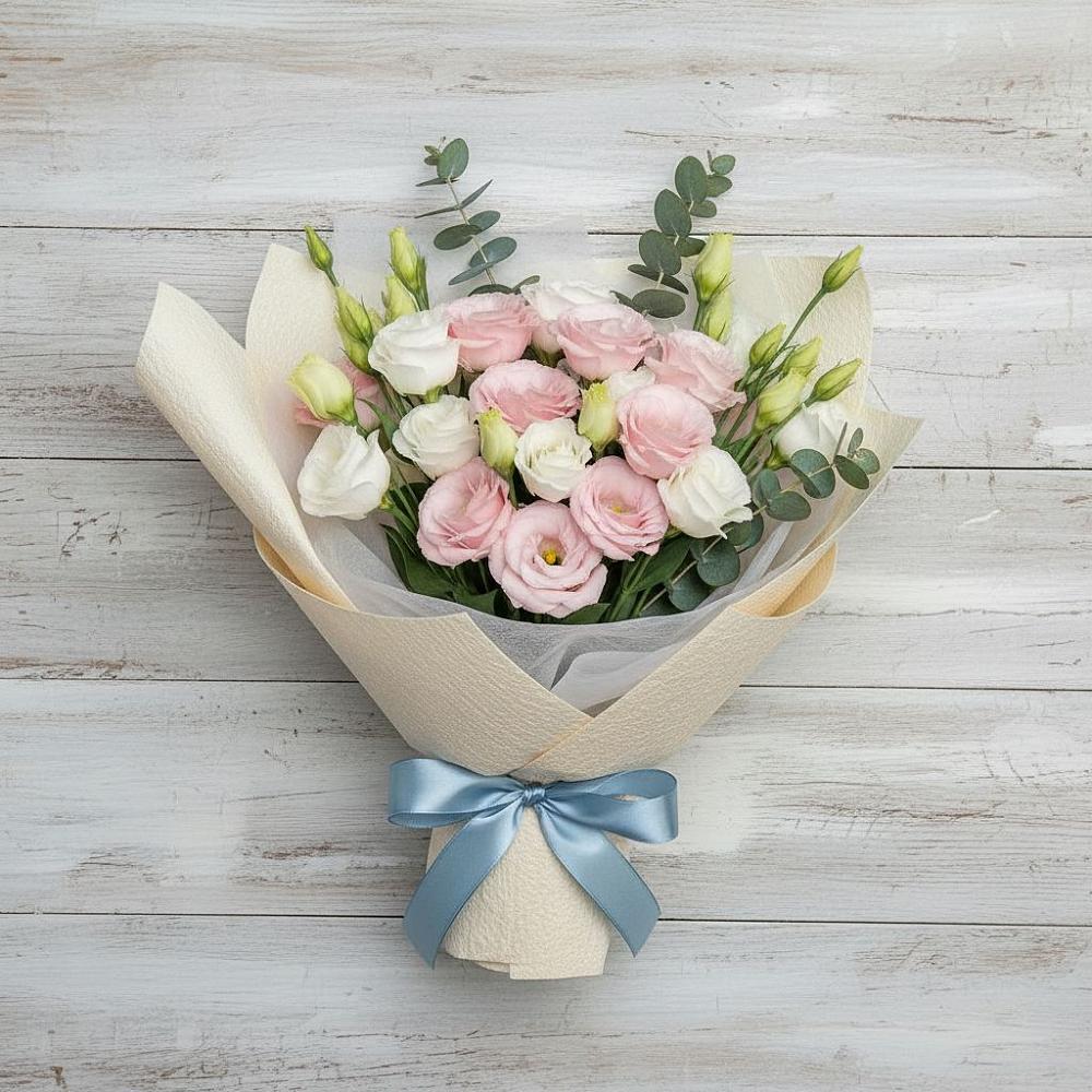 Букет цветов из: Лизиантусы в Нижней Пойме